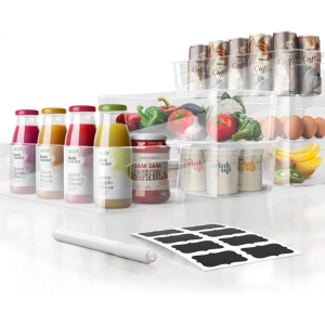 Simply Gourmet Refrigerator Organizer Bins - Set of 6 Clear @ Amazon