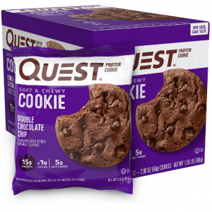 Quest Nutrition Double Chocolate Chip Protein Cookie, High Protein, Low Carb, 12 Count @ Amazon