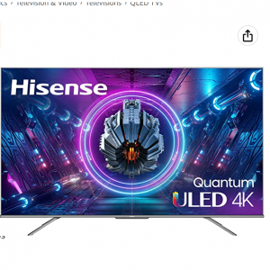 Amazon.com - Hisense 75U7G ULED 75" QLED 4K 安卓智能電視 ，7.3折