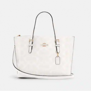 55% Off Coach Mollie Tote 25 In Signature Canvas @ Coach Outlet