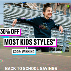 adidas Back to School Sale - 30% Off Most Kids Styles 