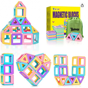 Toylogy Upgraded Magnetic Tiles Toys for 3 4 5 6 7 Year Old $9.99