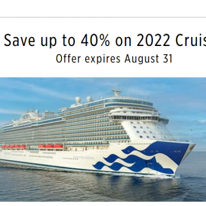Save up to 40% on 2022 Cruises @Princess Cruises