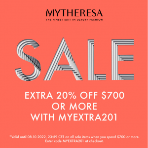 Mytheresa - Extra 20% Off All Sale Items Over $700