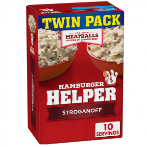 Hamburger Helper Stroganoff, Pasta & Creamy Sauce Mix, 13 oz., Twin Pack @ Amazon