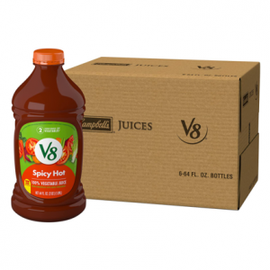 V8 100% 辣味蔬菜汁 64oz 6瓶装 @ Amazon