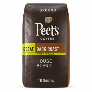 Peet's Coffee, Dark Roast Decaffeinated Ground Coffee - Decaf House Blend 18 Ounce Bag @ Amazon