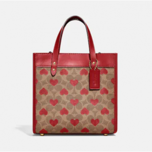 60% Off Coach Field Tote 22 In Signature Canvas With Heart Print @ Coach Outlet