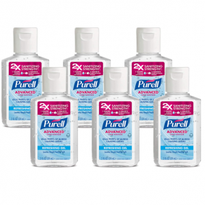 Purell Advanced Hand Sanitizer Refreshing Gel, Clean Scent, 2 fl oz (Pack of 6) @ Amazon