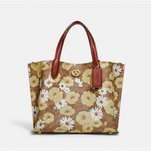 60% Off Coach Willow Tote 24 In Signature Canvas With Floral Print @ Coach Outlet