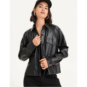 DKNY Faux 女士皮衣