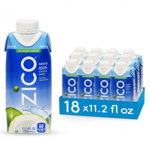 Zico 100%純天然椰子水 330ml 18瓶裝 @ Amazon