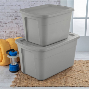 Room Essentials™18加仑灰色收纳箱