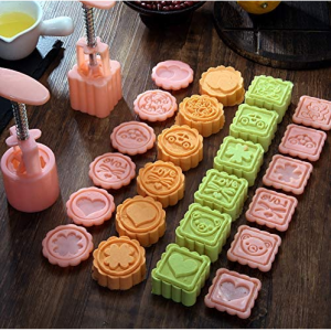 Allpdesky 2 件月饼模具