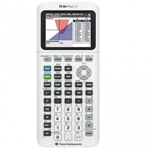 Texas Instruments TI-84 Plus CE 彩色图形计算器,亮白色