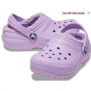 Crocs Kids’ Classic Lined Clog only $18 