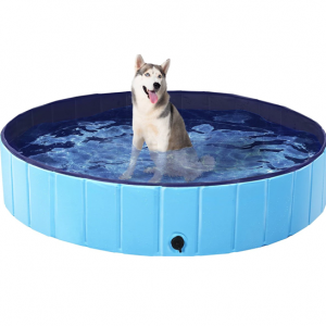 YAHEETECH 可折疊寵物遊泳池，加大號，藍色 @ Chewy