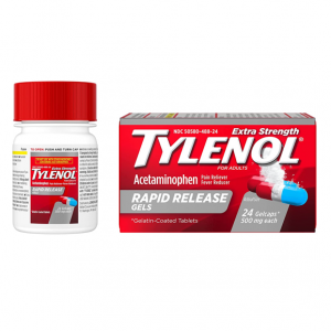 Tylenol Extra Strength Acetaminophen Rapid Release Gels for Pain & Fever Relief, 24 ct @ Amazon