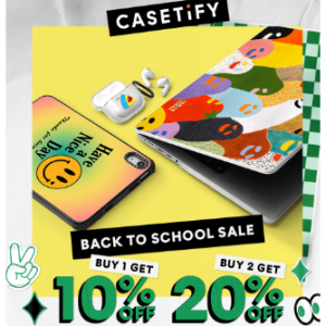 Back to school sale - Buy 1 get 10% - Buy 2 get 20% @Casetify