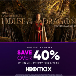 Sign up now and save over 40% on HBO Max yearly plans