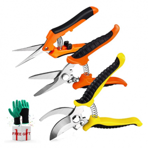 Wevove 3 Pack Garden Pruning Shears Stainless Steel Blades Handheld Pruners Set @ Amazon