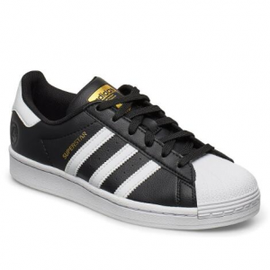 adidas Superstar Vegan 黑色金标贝壳头鞋，额外6折