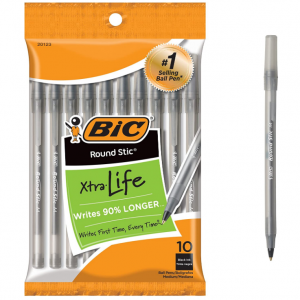 BIC 超顺滑黑色圆珠笔 10支装 @ Amazon