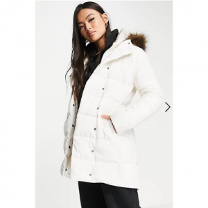 The North Face Dealio Down parka jacket in white $144 shipped