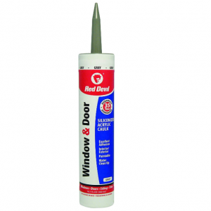 Red Devil 084650 84650 Window & Door Siliconized Acrylic Caulk, 10.1 oz, Gray @ Amazon