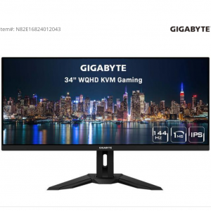 $30 off GIGABYTE M34WQ 34" 144Hz Ultrawide KVM Gaming Monitor, 3440 x 1440 IPS Display