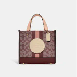 Extra 15% Off Coach Dempsey Tote 22 In Signature Jacquard With Stripe And Coach Patch