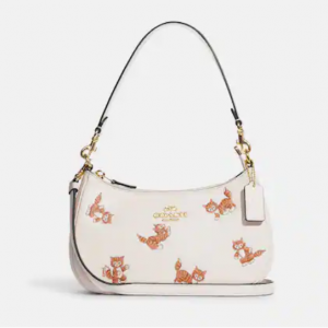 Extra 15% Off Coach Teri Shoulder Bag With Dancing Kitten Print @ Coach Outlet