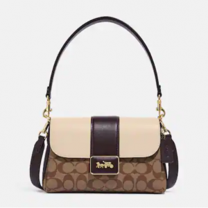 60% Off Coach Grace Shoulder Bag In Signature Canvas @ Coach Outlet