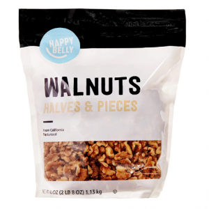 Amazon Brand - Happy Belly California Walnuts, Halves and Pieces, 40 Ounce