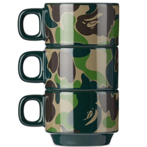 BAPE 绿色 ABC 迷彩叠杯套装