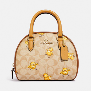 Coach Sydney Satchel In Signature Canvas With Tossed Chick Print Sale @ Coach Outlet