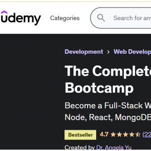 86% off The Complete 2022 Web Development Bootcamp @Udemy