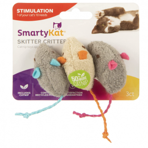 SmartyKat Skitter Critters Value Pack Catnip Toys for Cats & Kittens - Multiple Styles & Sets 