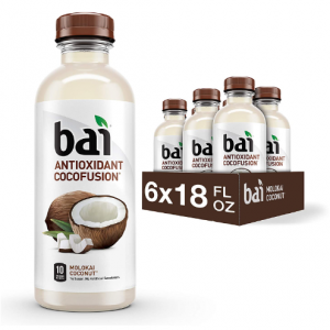 Bai Coconut Flavored Water, Molokai Coconut, 18 Fl. Oz. (Pack of 6) @ Amazon