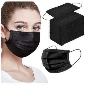 HUEZOE Face Masks Black Disposable 100PCS @ Amazon