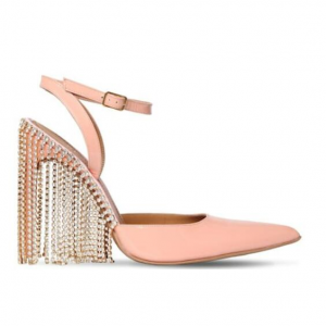 AREA 90MM水晶流苏风高跟鞋