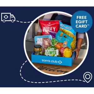 Get a free eGift Card with your 1st delivery order, $12 for Club members, $8 for Plus @ Sam's Club