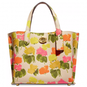 30% Off COACH Floral Printed Leather Willow Tote 24 @ Macy's