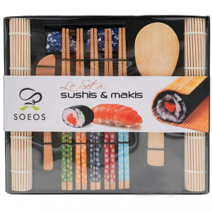 Soeos 寿司制作卷帘、饭勺、筷子等10件套 @ Walmart