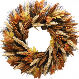 Bee & Willow™ 24 英寸感恩节石南花门廊花环