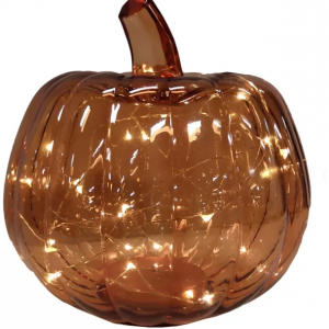 Bee & Willow™ 8 英寸琥珀色玻璃 LED 南瓜