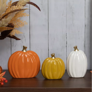 H for Happy™ 橙色陶瓷南瓜（3 件套）