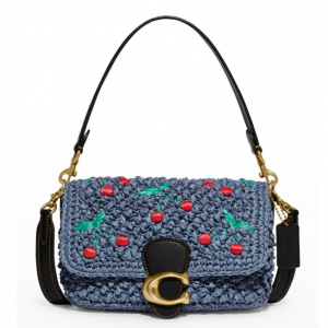 Extra 25% Off COACH Tabby Cherry Embroidered Straw Shoulder Bag @ Neiman Marcus