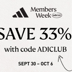 adidas Members Week - 33% Off Sitewide 