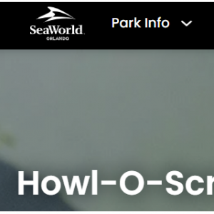 Howl-O-Scream Tickets from $44.99 each @SeaWorld